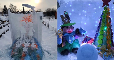 Администрация спрашивает: хотите конкурс снежных фигур в новогодние каникулы?
