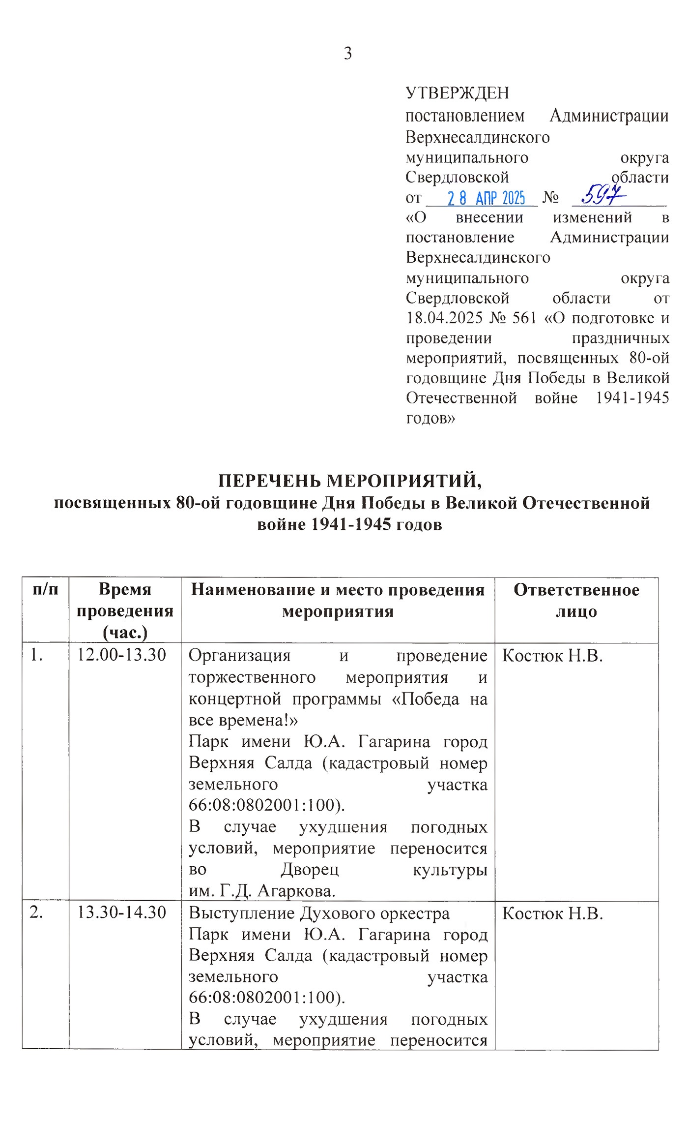 В Верхней Салде изменили программу празднования 80‑летия Победы. Добавили салют В Верхней Салде изменили программу празднования 80‑летия Победы. Добавили салют